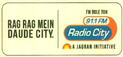 Fm Bole Toh 91.1 Fm Radio City Rag Rag Mein Daude City. Device mark 3277197 Trademark