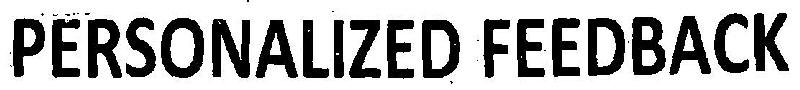 Personalizd Feedback Device mark 3313474 Trademark