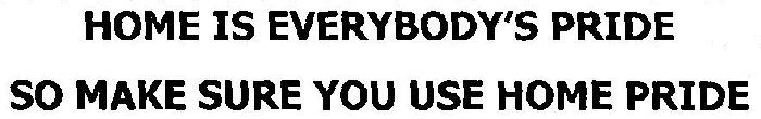 Home Is Everybody's Pride So Make Sure You Use Home Pride Device mark 3352494 Trademark
