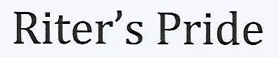 Riters Pride (label) Device mark 3392503 Trademark