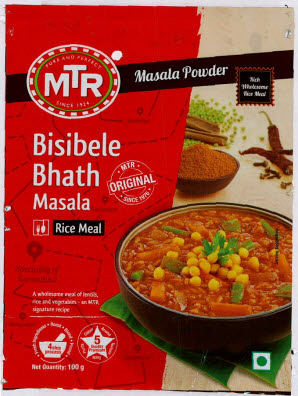 Mtr Bisibele Bhath Masala Rice Meal Device mark 3398854 Trademark