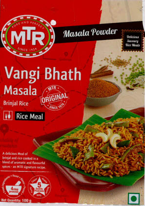 Mtr Vangi Bhath Masala Device mark 3398856 Trademark