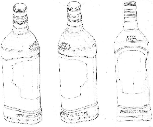 Grant's Distinction Bottle Get-up Device mark 3339378 Trademark