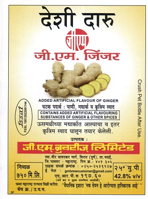 Desi Daru G.m. Ginger-composite Label Device mark 3408134 Trademark