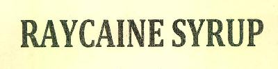 Raycaine Syrup Device mark 3285900 Trademark