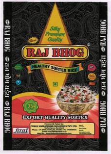 Real Raj Bhog (label) Device mark 3423895 Trademark