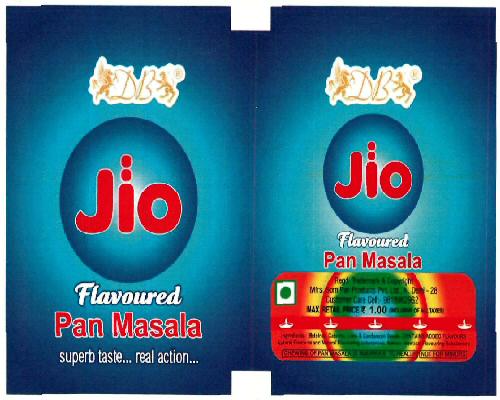 Jio Flavoured Pan Masala Device mark 3362892 Trademark
