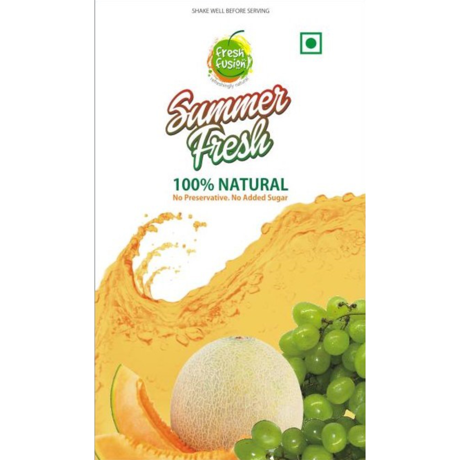Freshfusion Summer Fresh 100% Natural No Preservatives. No Added Sugar Device Of Juice Splash With Fruits Device mark 3309412 Trademark