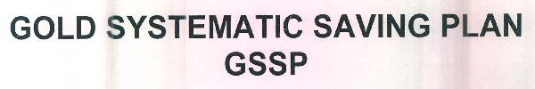 Gold Systematic Saving Plan Gssp Device mark 3333001 Trademark