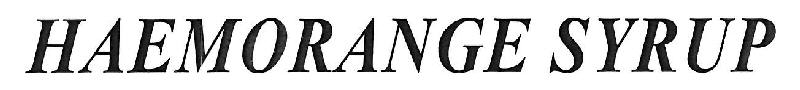 Haemorange Syrup Device mark 3431846 Trademark