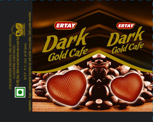 Ertay Dark Gold Cafe Device mark 3372168 Trademark