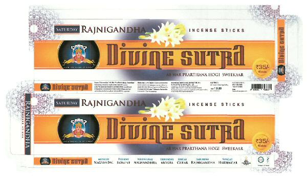 Saturday Rajnigandha Divine Sutra Device mark 3371735 Trademark