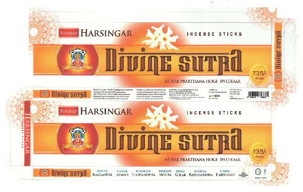 Sunday Harsingar Divine Sutra Device mark 3371736 Trademark