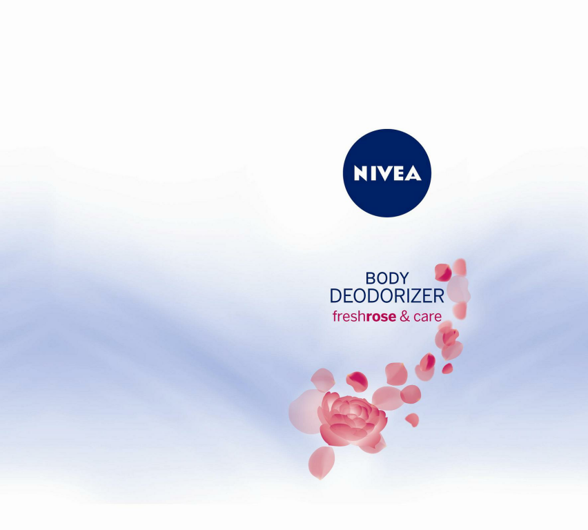 Nivea Body Deodorizer Freshrose & Care (label) Device mark 3470456 Trademark