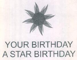 Your Birthday A Star Birthday Device mark 3394148 Trademark