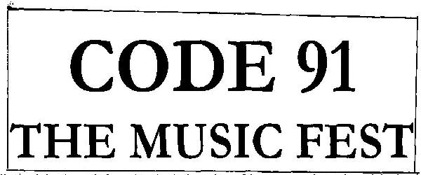 Code 91 The Music Fest Device mark 3387355 Trademark