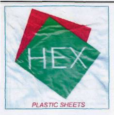 Hex Plastic Sheets (label) Device mark 3477243 Trademark