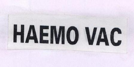 Haemo Vac (label) Device mark 1529513 Trademark