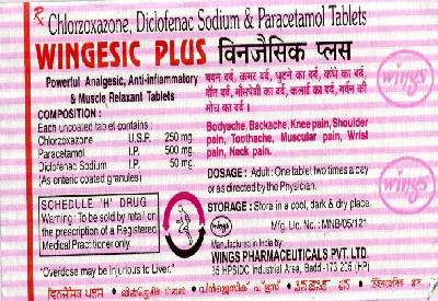 Wingesic Plus (label) Device mark 1557663 Trademark