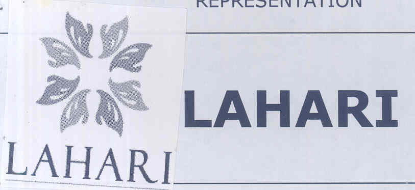 Lahari (logo) Device mark 1586381 Trademark