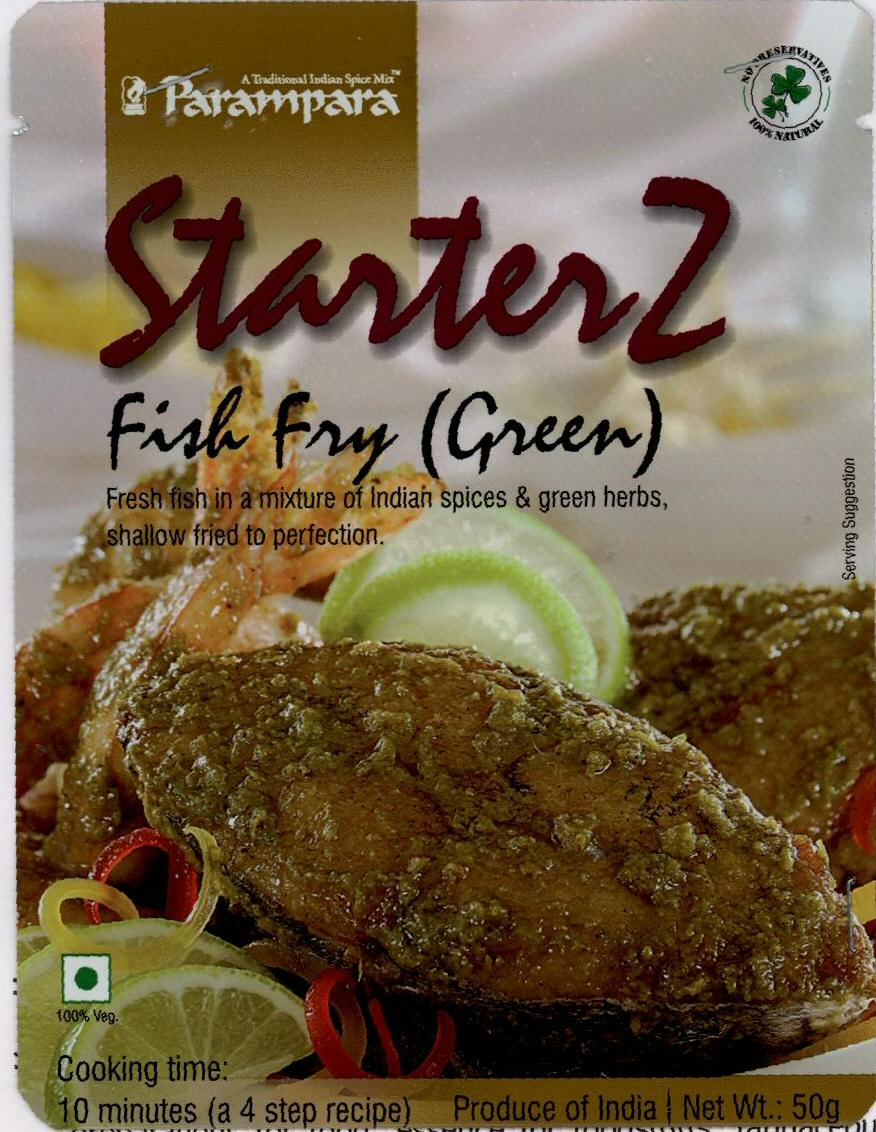 Starterz Fish Fry (green) (label) Device mark 1580672 Trademark