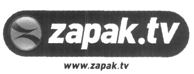 Zapak. Tv (label) Device mark 1598008 Trademark