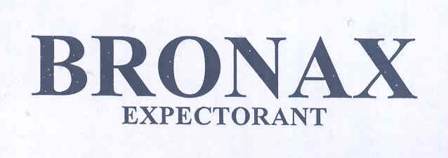 Bronax Expectorant (label) Device mark 1603104 Trademark