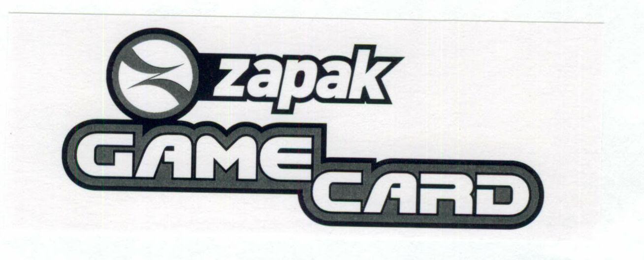 Zapak Game Card (logo) Device mark 1584644 Trademark