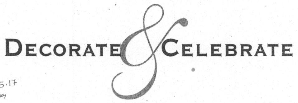 Decorate & Celebrate (logo) Device mark 1633904 Trademark