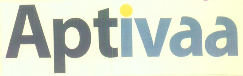 Aptivaa (letter Written In Heavy Character) Device mark 1614098 Trademark