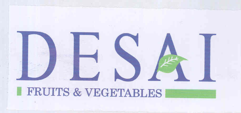 Desai Fruits & Vegetables (label) Device mark 1616601 Trademark