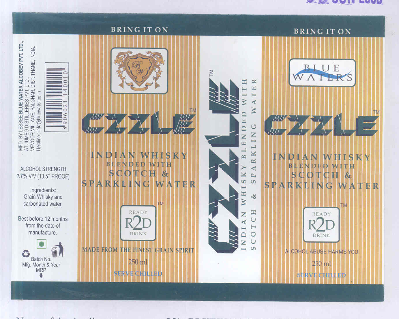Czzle (label) Device mark 1704721 Trademark