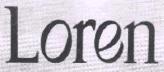 Loren (word) Device mark 1706659 Trademark