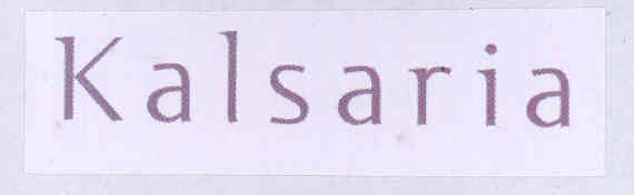 Kalsaria Device mark 1745484 Trademark