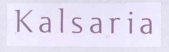 Kalsaria (label) Device mark 1745499 Trademark