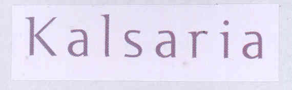 Kalsaria (label) Device mark 1745500 Trademark