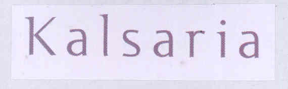Kalsaria (label) Device mark 1745501 Trademark