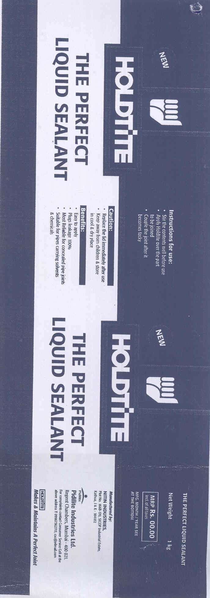 Holdtite (label) Device mark 1759098 Trademark