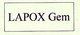 Lapox Gem Device mark 1721902 Trademark