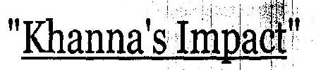 "khanna's Impact" Device mark 1722747 Trademark