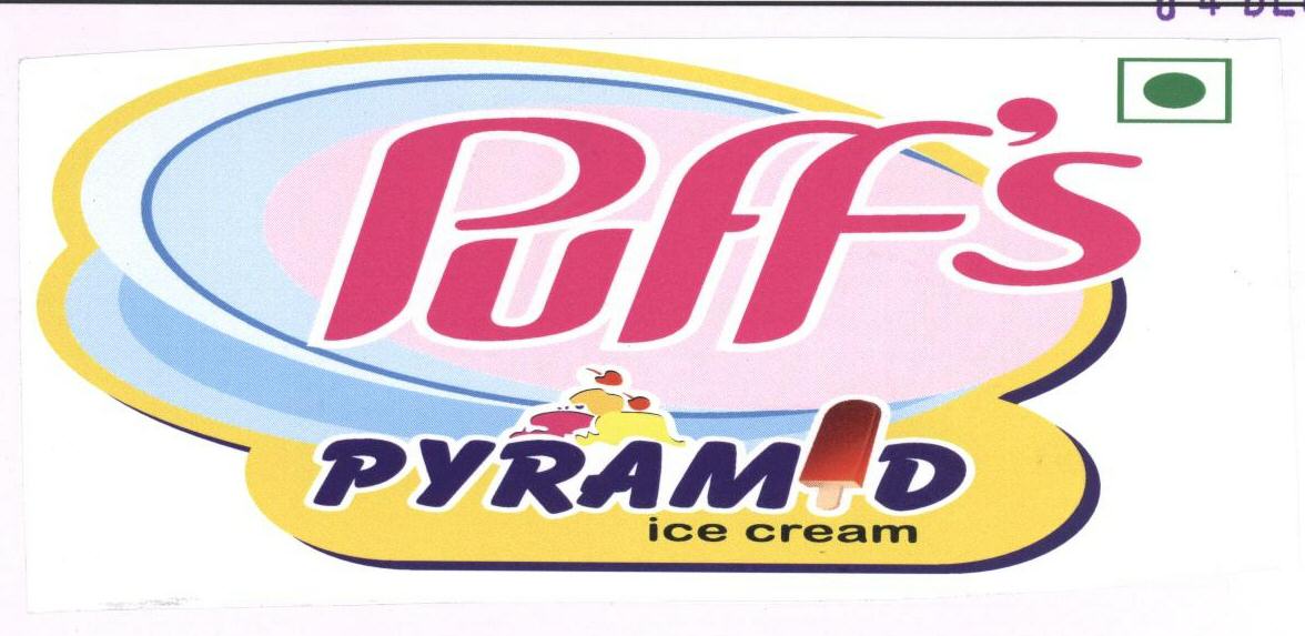 Puffs Pyramid (label) Device mark 1760176 Trademark