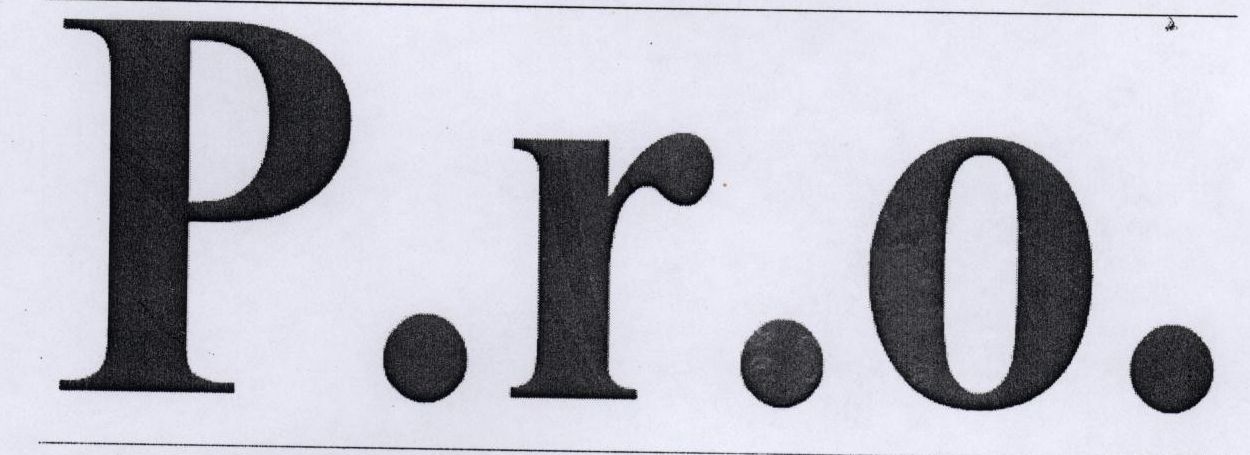 P.r.o ( Label ) Device mark 1773974 Trademark