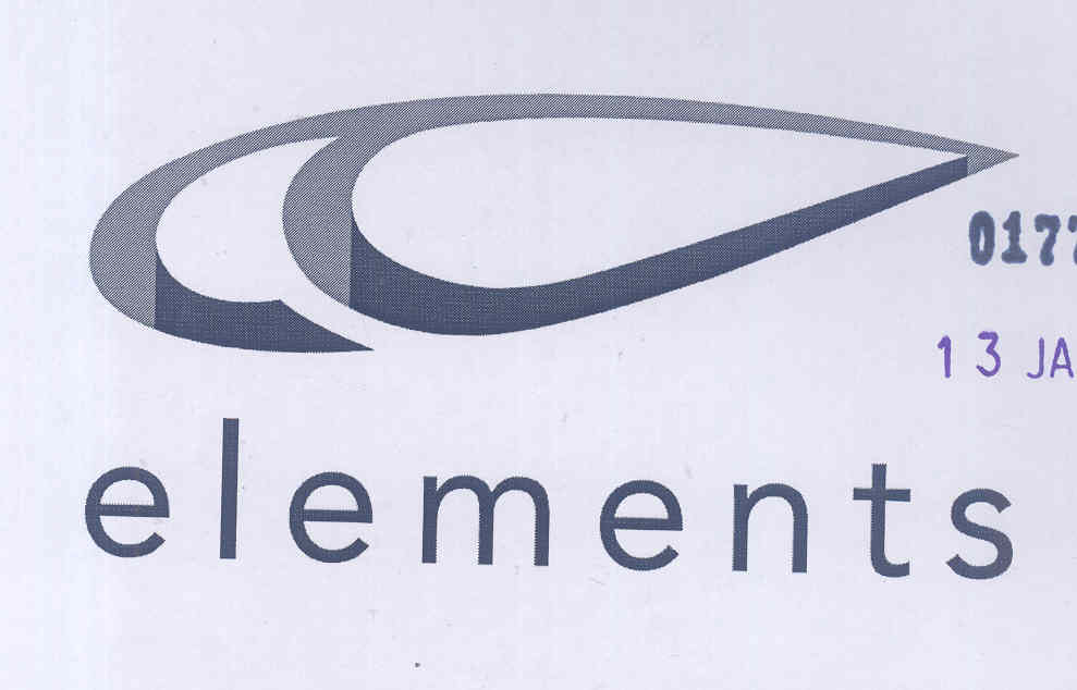 Elements (label) Device mark 1773698 Trademark