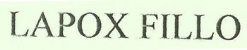 Lapox Fillo Device mark 1790448 Trademark