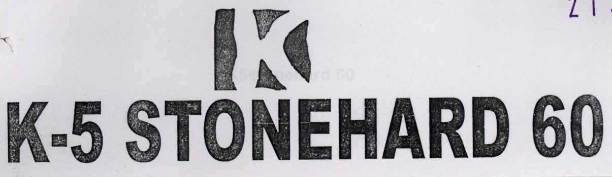 K - 5 Stonehard 60 (device) Device mark 1776367 Trademark