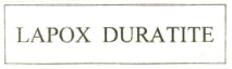 Lapox Duratite Device mark 1820923 Trademark