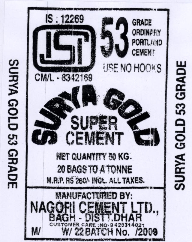Surya Gold Device mark 1828728 Trademark