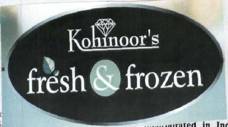 Kohinoor's Fresh & Frozen Device mark 1822781 Trademark