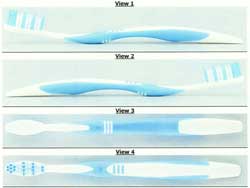 Three Dimensional Distinctive Tooth Brush Device Device mark 1859862 Trademark