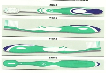 Three Dimensional Distinctive Tooth Brush Device Device mark 1859866 Trademark